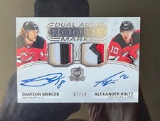 2021-22 UPPER DECK THE CUP DUAL AUTO ROOKIE MARKS DAWSON MERCER/ALEXANDER HOLTZ