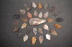 30 PC Flint Arrowhead Ohio Collection Stone Spear Head Points Size 1-3"  113