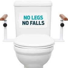 Lunderg Toilet Safety Rails for Seniors, Sturdy Grab Arms  Toilet Safety Frame