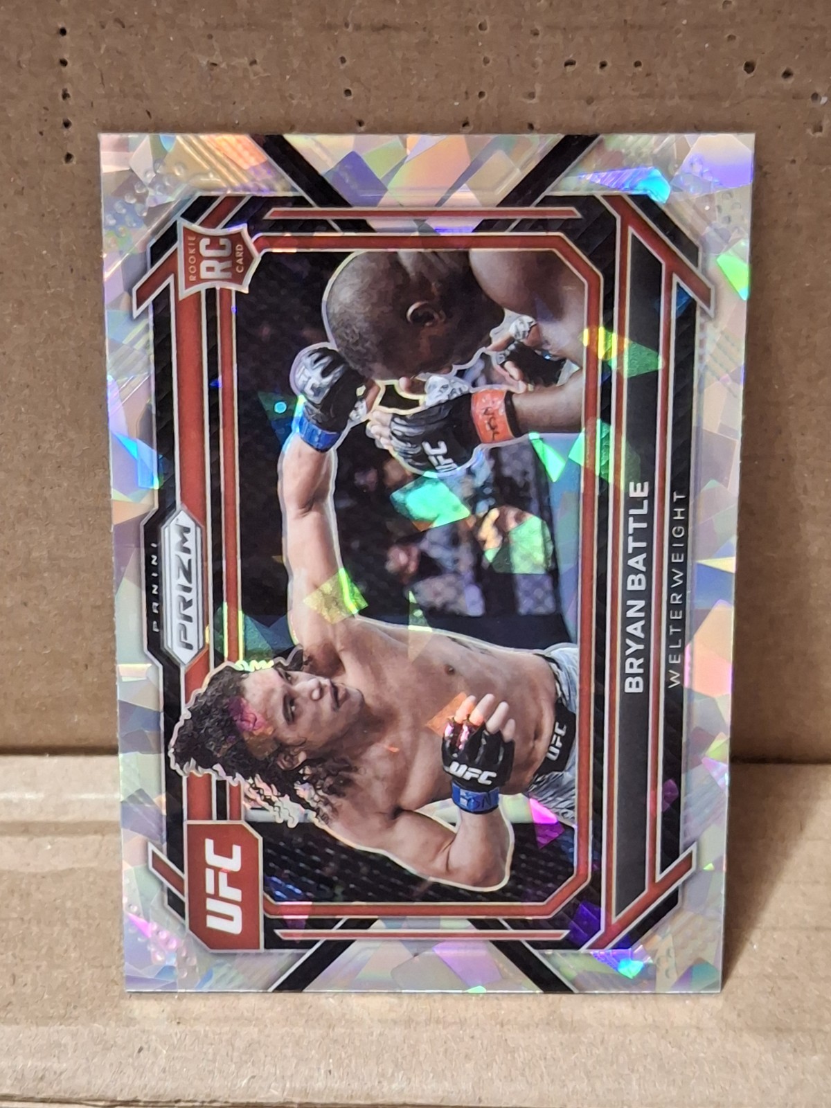 2023 BRYAN BATTLE PANINI PRIZM CRACKED ICE UFC MMA ROOKIE CARD RC #58 POOH BEAR
