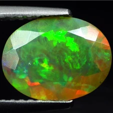 1.62 Cts Glittering Oval (10 x 8) 3D Patchwork Pattern Solid Welo Opal Gemstones