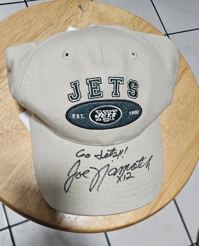 Joe Namath Signed Vintage New York Jets Hat Autographed No COA