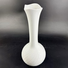 Weiße Meissen Porzellan Vase „Wellenspiel Relief“ Strukturvase 33cm Designobjekt