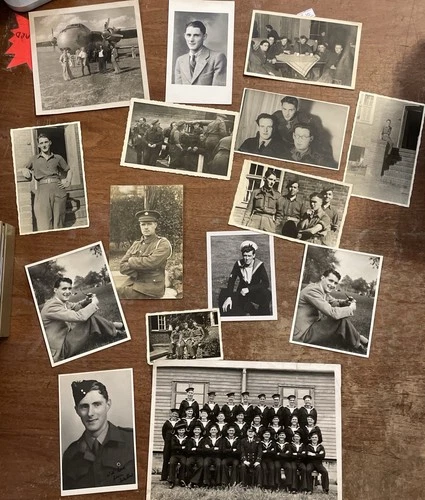 Job lot. WW2 Black & White Military Navy RAF photographs/ Postcards