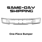Front Bumper Face Bar w/ Fog Light Hole For 2015-2017 Ford F-150 F150 Chrome
