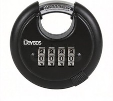 Combination Disc Padlocks for Outdoor - Heavy Duty 4 Digit Code Lock, Combo Disc