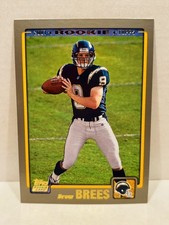Drew Brees 2001 Topps Football Rookie RC Card # 328 Saints Purdue. rookie card picture