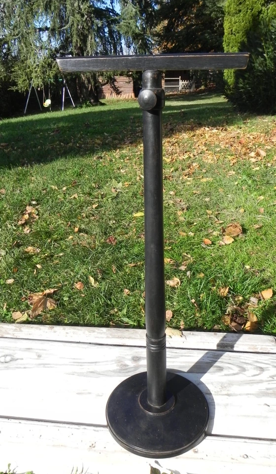 Ancien présentoir vêtement enfant vitrine bois noirci déco 1900 Shabby métier - Photo 2/4