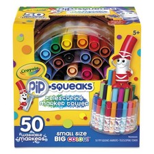 Crayola Pip-Squeaks Marker Tower, Medium Bullet Tip, Assorted Colors, 50/Pack