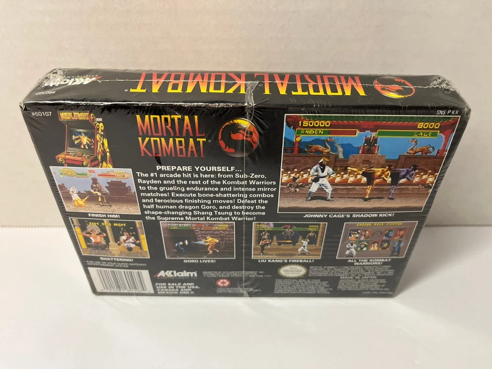 Mortal Kombat (Super Nintendo SNES) BRAND NEW - FACTORY SEALED - RARE - Image 2 of 4