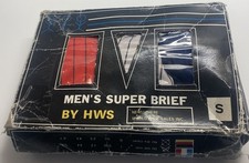 NOS Vintage 70s 80s Underwear Mens Super Briefs By HWS 3 Pair HTF 3 Colors