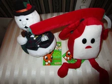 VINTAGE PLUSH RUDOLPH RED NOSED REINDEER MISFIT TOYS WATER PISTAL & SAM SNOWMAN
