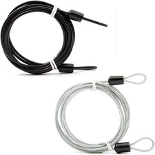 2Pcs Bike Lock Cable 1.5M Lightweight Wire Cable Lock with Double Loop Security