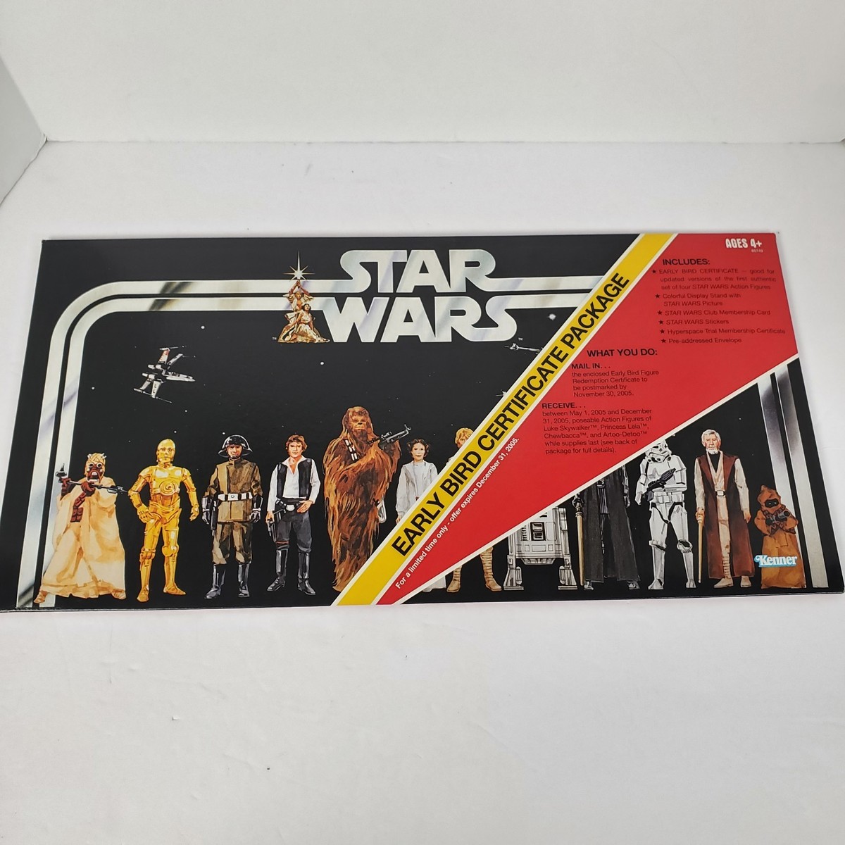 2005 Hasbro Kenner Star Wars Early Bird Certificate & 4 Action