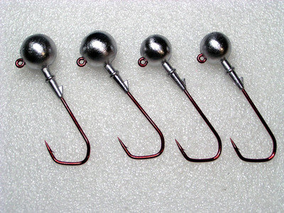 4 Stück Jigköpfe, Bleiköpfe, Dorsch Angeln, Jig head, VMC Größe 8/0, Norwegen