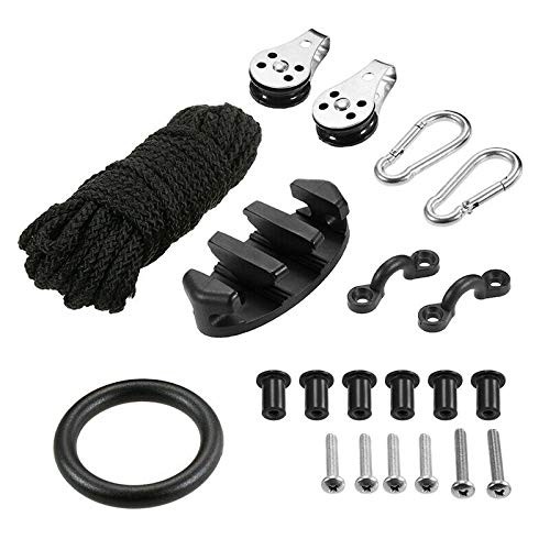ISURE MARINE Kayak Canoe Anchor Trolley Kit Eyes Wellnuts Screws Kayak Accessori