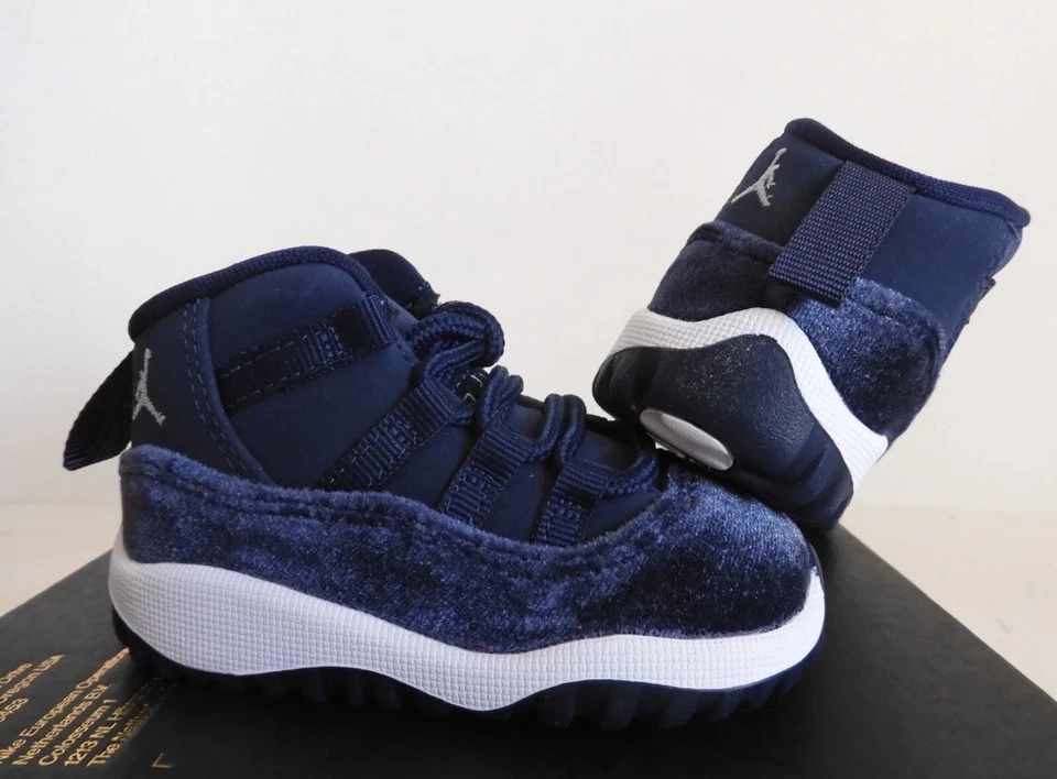 Nike Air Jordan 11 Retro (Td) Medianoche Azul Marino-Met Plateado Talla 4c [DO3856-441] Foto 2 de 4