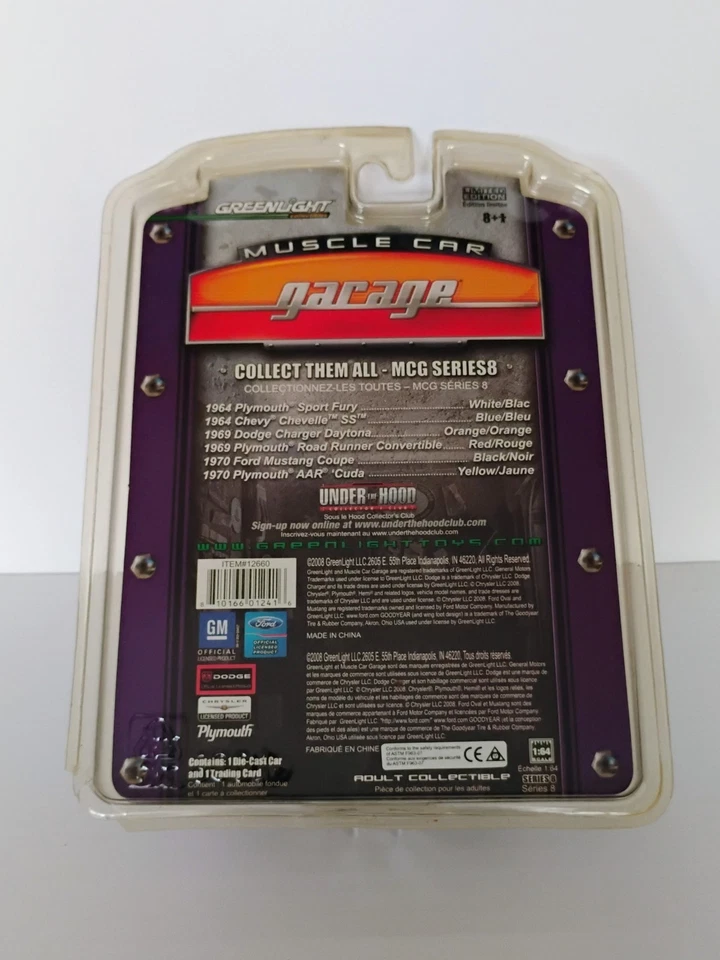 Greenlight Collectibles Muscle Car Garage Serie 8 LE, 1970 Plymouth AAR Cuda Foto 4 de 4
