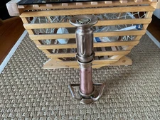 Vintage Restored Akron NH Brass Firefighting Nozzle Adjustable Rotating.