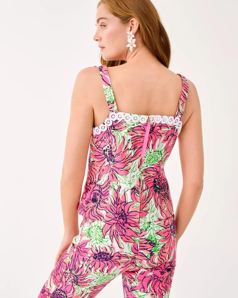 Nuevo con etiquetas Lilly Pulitzer Tarni Top Coco Brilla Tu Brillo Talla Completa. ¡Envío gratis! Foto 2 de 4