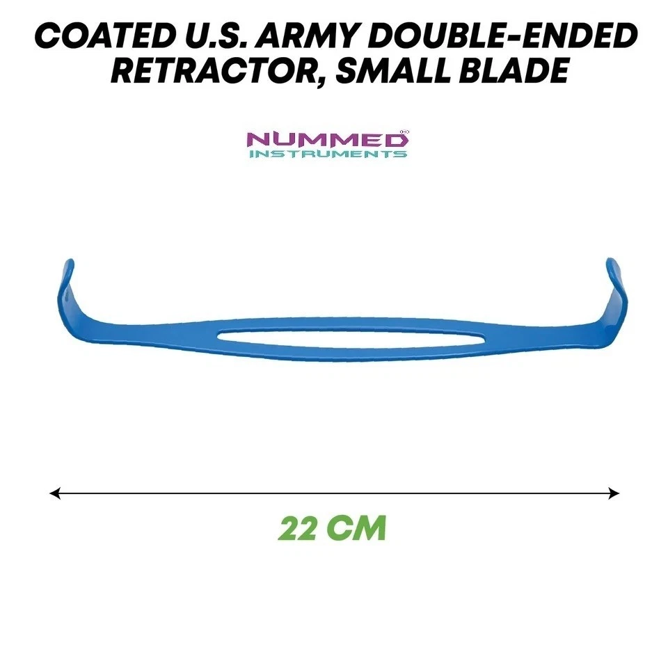 Instrumentos quirúrgicos de hoja pequeña retractor de doble extremo aislado del ejército de los Estados Unidos Foto 2 de 2