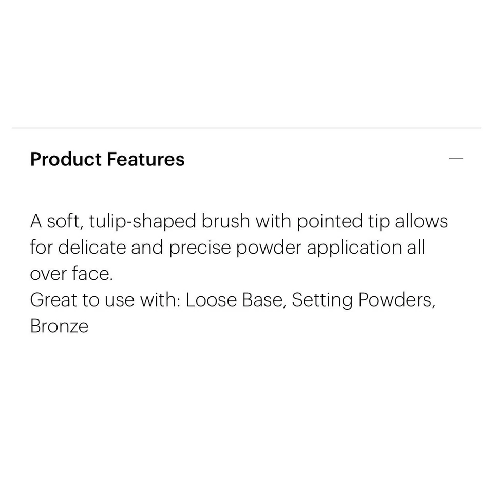 Glo Minerals Makeup Tapered Luxe Setting Powder Brush NEW - Image 2 of 2