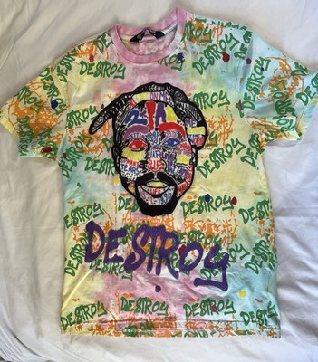 2Pac Tupac Rare Rebel Minds Tie-Dye T-Shirt Sz S Full Graphic  Destroy  Tee