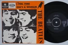 BEATLES I Feel Fine STUNNING COND Sweden 45 ORANGE VARIANT swedish HEAR!