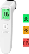 No-Touch Digital Thermometer for Adults and Kids, Fever Alarm & Silent Mode