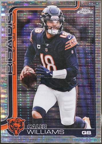 2025 Topps Chrome #52 Caleb Williams Pulsar Refractor Football NM