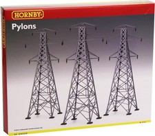 Hornby R530 Pylons for Model Railway OO Gauge, Model Train Accessories for Addi