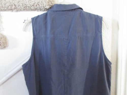 Side Stitch Womens Blue Long Sleeveless Denim Dress Button Down M NWOT MZ - Picture 6 of 11