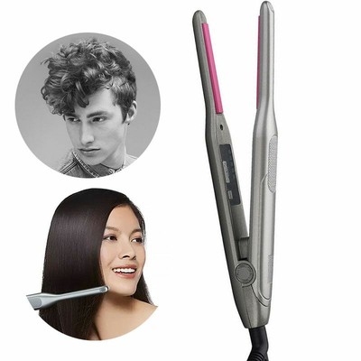 Mini Flat Iron Short Hair Led Straightener Ceramic Beard Curling