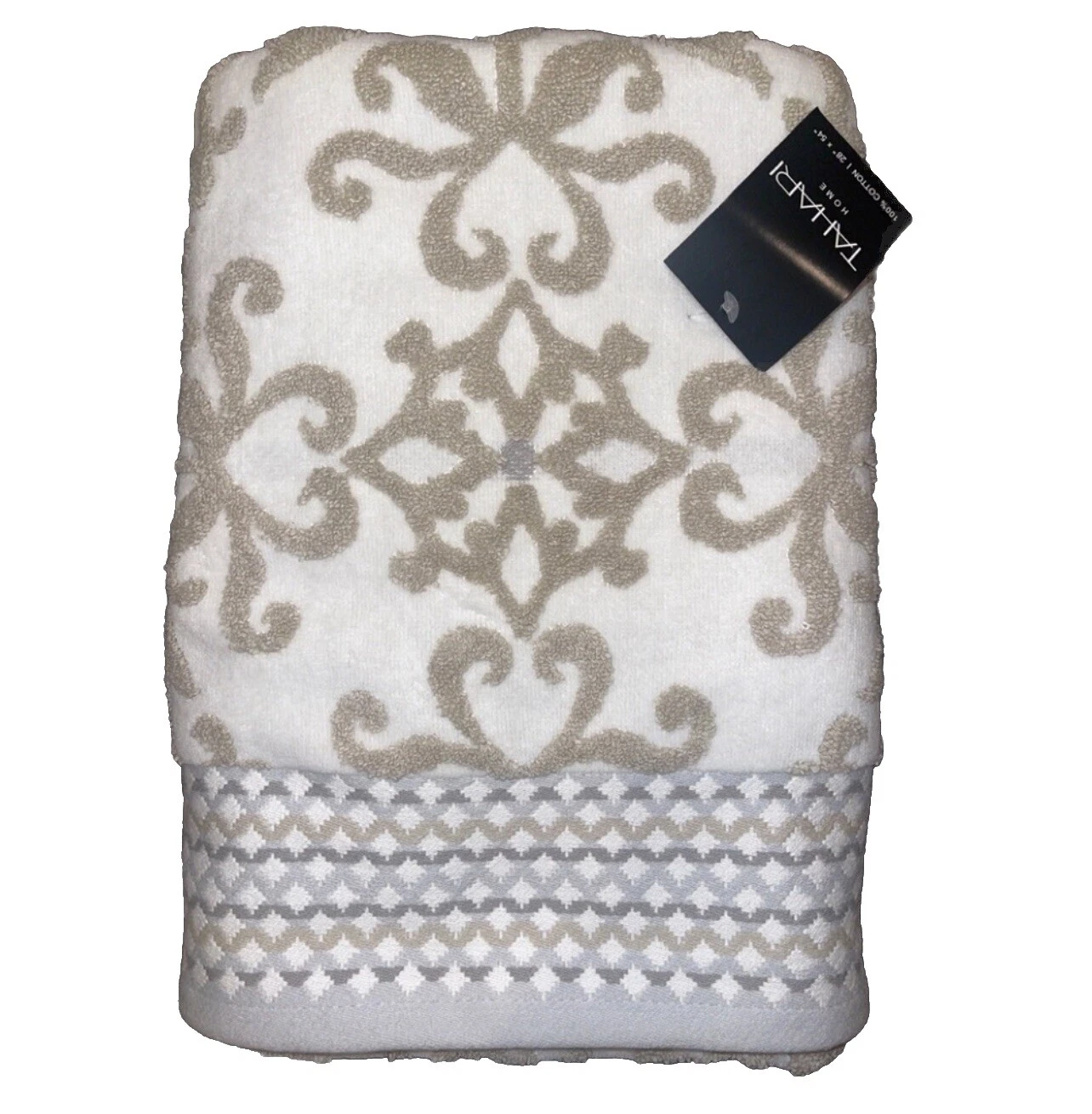 Cotton Blend Embroidered Bath Towels