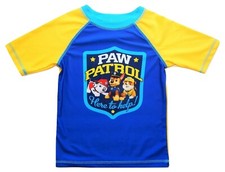 PAW PATROL CHASE MARSHALL UPF-50 Rash Guard Swim Top Shirt NWT Boys Size 6 28