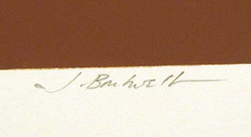 Jim Boutwell "Mystic Pass I" Hand Signed Numbered Serigraph Artwork, mountains - Picture 3 of 3