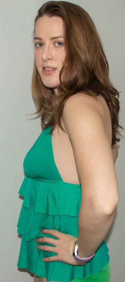 Tankini Kenneth Cole Reaction verde jade halter tamanho P - Imagem 4 de 4