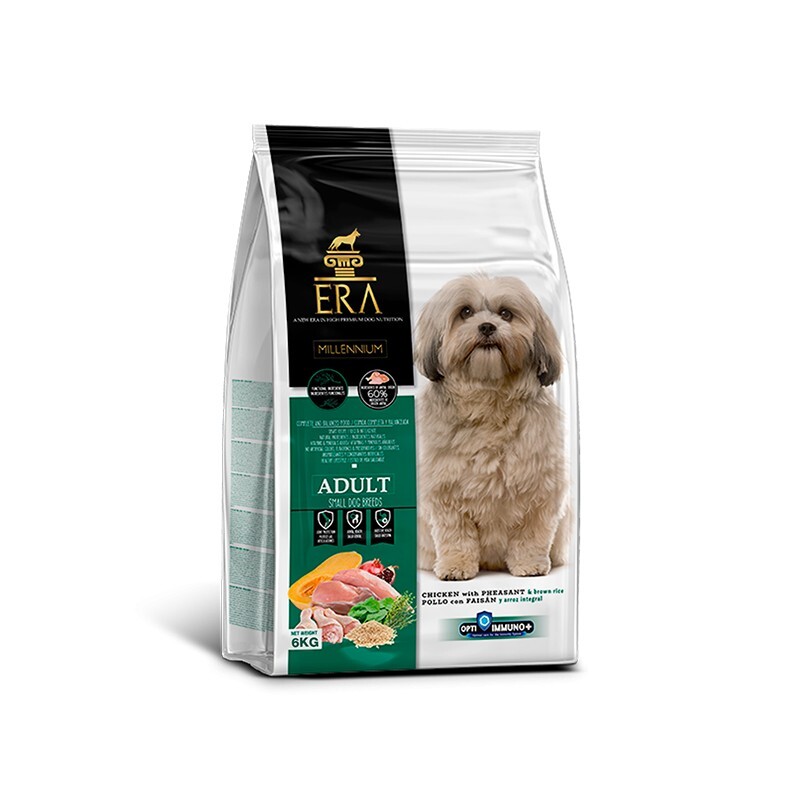 Croquettes Era Millennium Poulet & Faisan pour Chien Adulte de Petite Race - Sac de 6 kg
