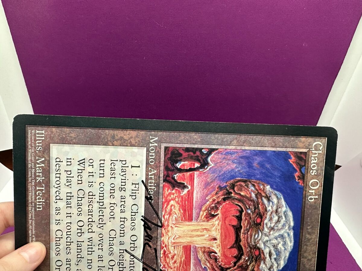 MTG Magic Chaos Orb 6x9 Oversized Promo Card Signed Artist MTG Magic Chaos Orb 6x9 Oversized Promo Card Signed Artist