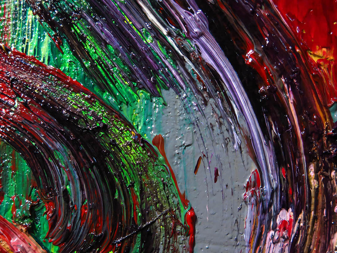 LANDSCAPE OIL█PAINTING█IMPRESSIONIST OUTSIDER█ART█SIGNED ABSTRACT ORIGINAL█DECO