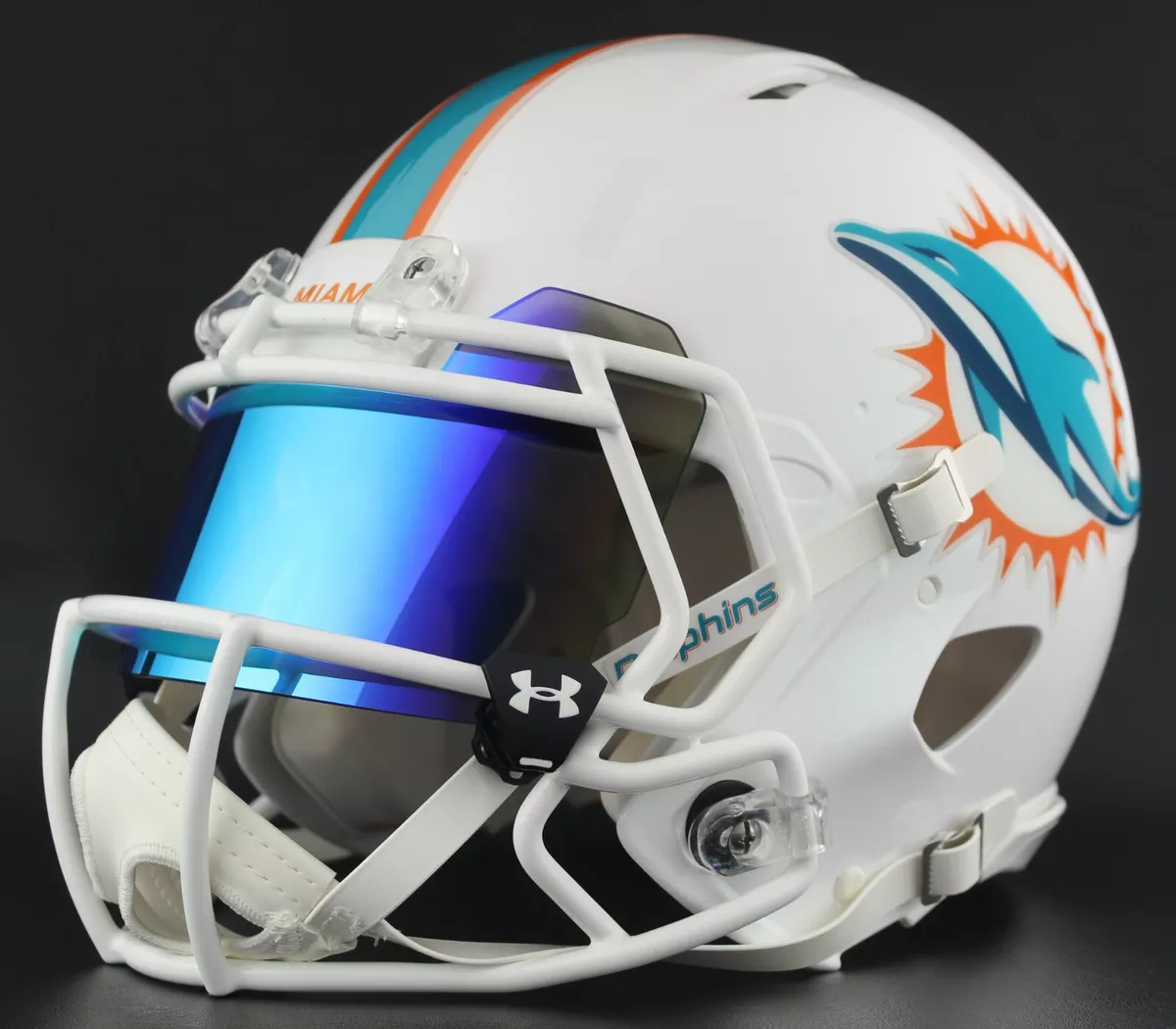 CUSTOM*** MIAMI DOLPHINS NFL Riddell Full Size SPEED Football Helmet