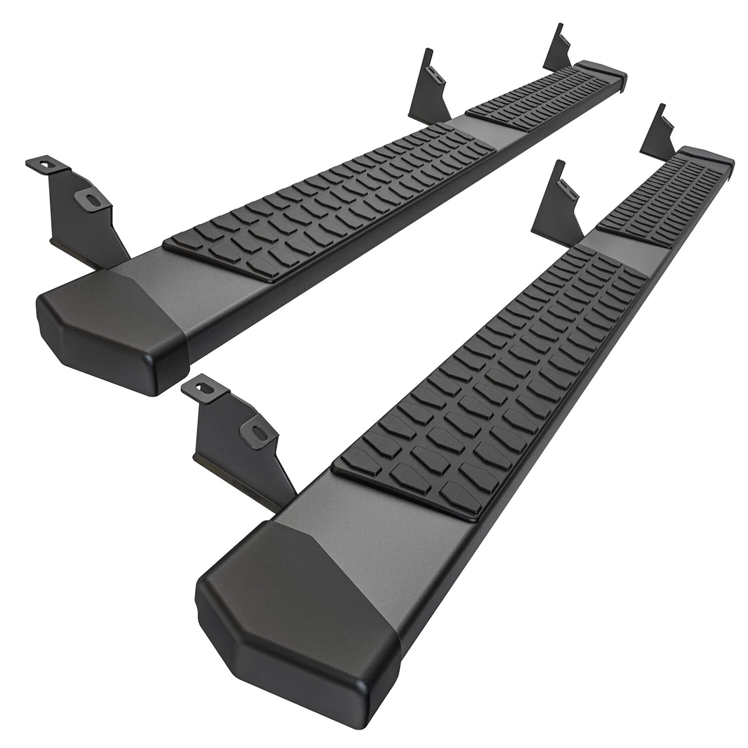 Running Boards - 6" 24 25 Toyota Tacoma Crew Cab Black Wide