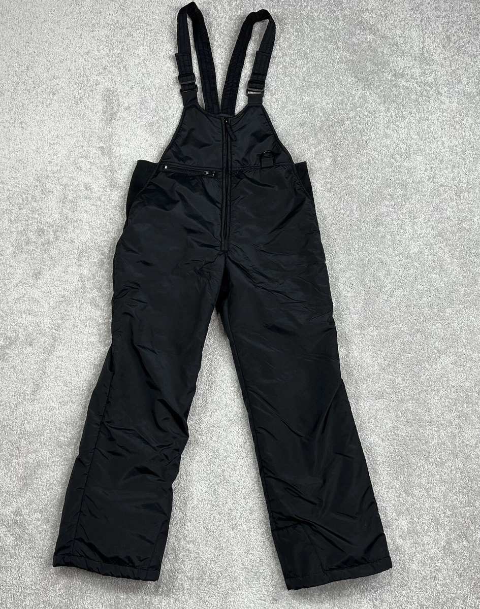 Sportscaster Snow Pants Overalls Black Women's Size 10 Ski Winter Sports  34x29