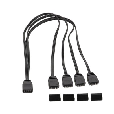 5V 3Pin ARGB Splitter Cable 1Female to 4 Male Connector Extend Multiple Devices