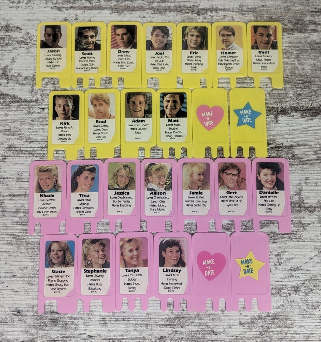 Vtg 80s Girl Talk Dateline Replacement Pieces Board Game 26 Plastic ...