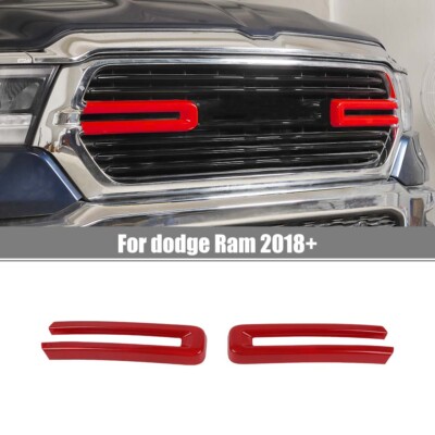Front Grill Inserts Cover Trim Decor Bezels For Dodge Ram 1500 2500 3500 19+ Red