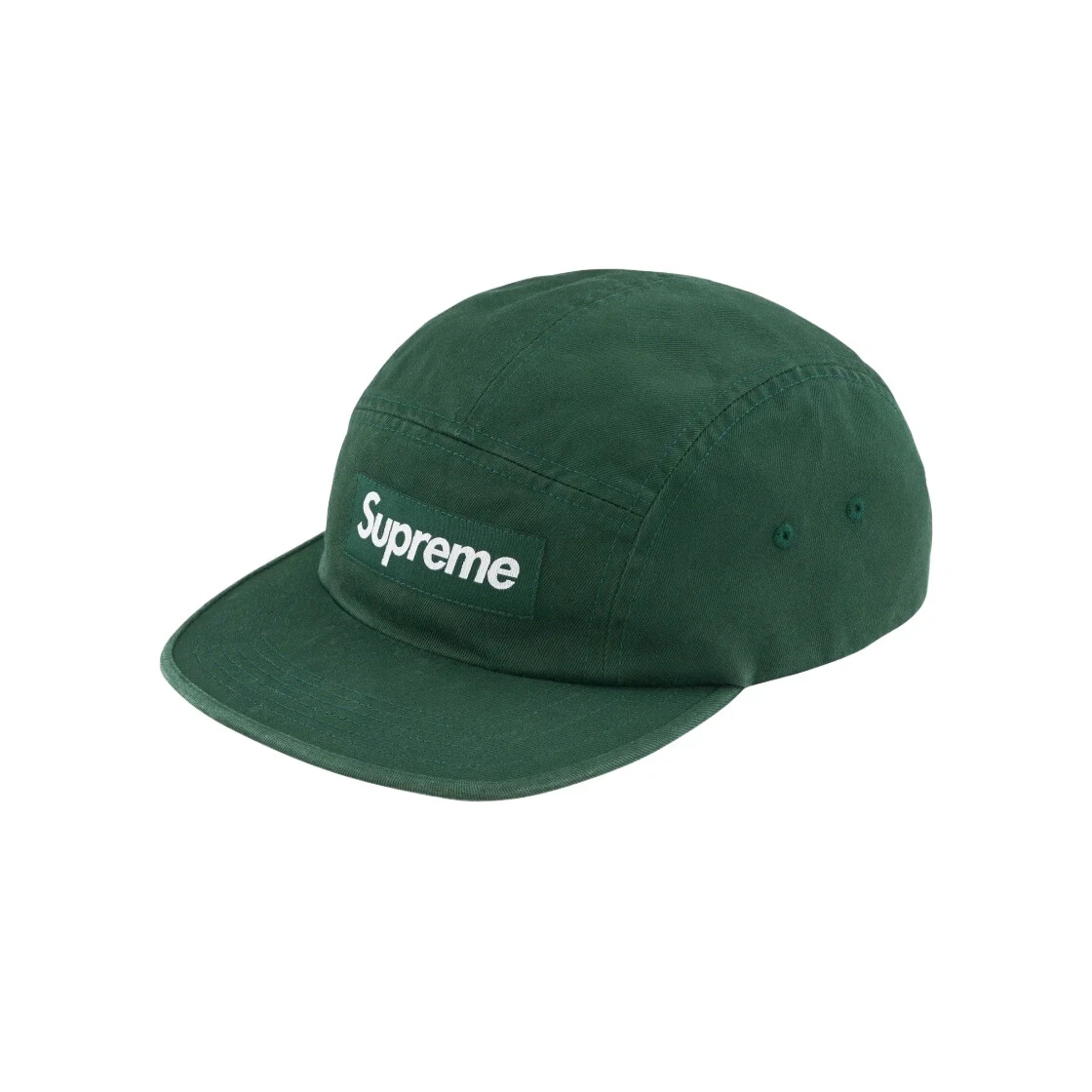 Casquette de camp en sergé chino lavé Supreme vert pin   23FW  