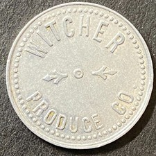 Witcher Produce Co. (Brownwood, TX) Alum G/F 1 Turkey Trade Token 25mm (#3)
