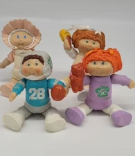 Set Of 4 1984 Cabbage Patch Kids PVC Toy Figures Football Baby Teddy Ice Cream