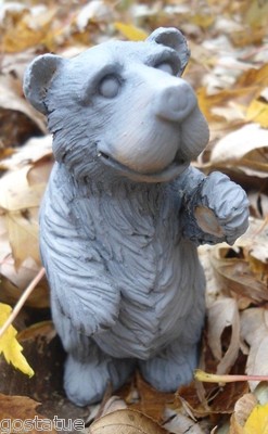 Latex bear mold plaster concrete cement casting rubber animal mould 4''H x 2''W